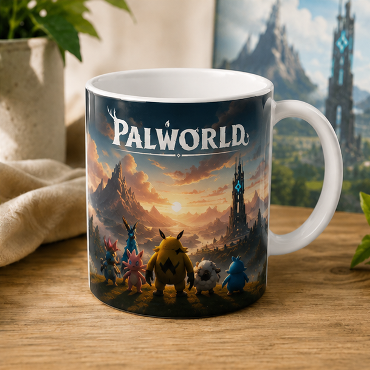 Palworld Adventure Mug | Ceramic Gaming Coffee Cup