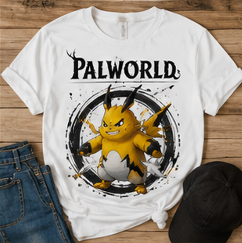 Grizzbolt Palworld Battle T-Shirt | Premium Gaming Graphic Tee