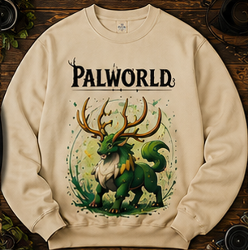 Sweat-shirt Fenglope Gardien de la Nature | Col rond premium pour gamers Palworld
