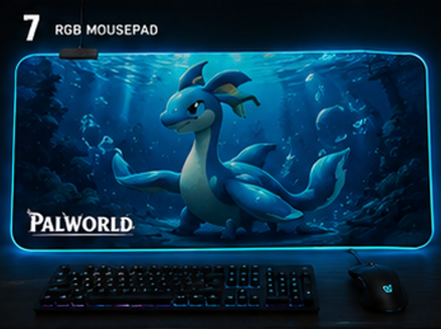 Palworld Surfent RGB Mouse Pad | XXL Gaming Desk Mat