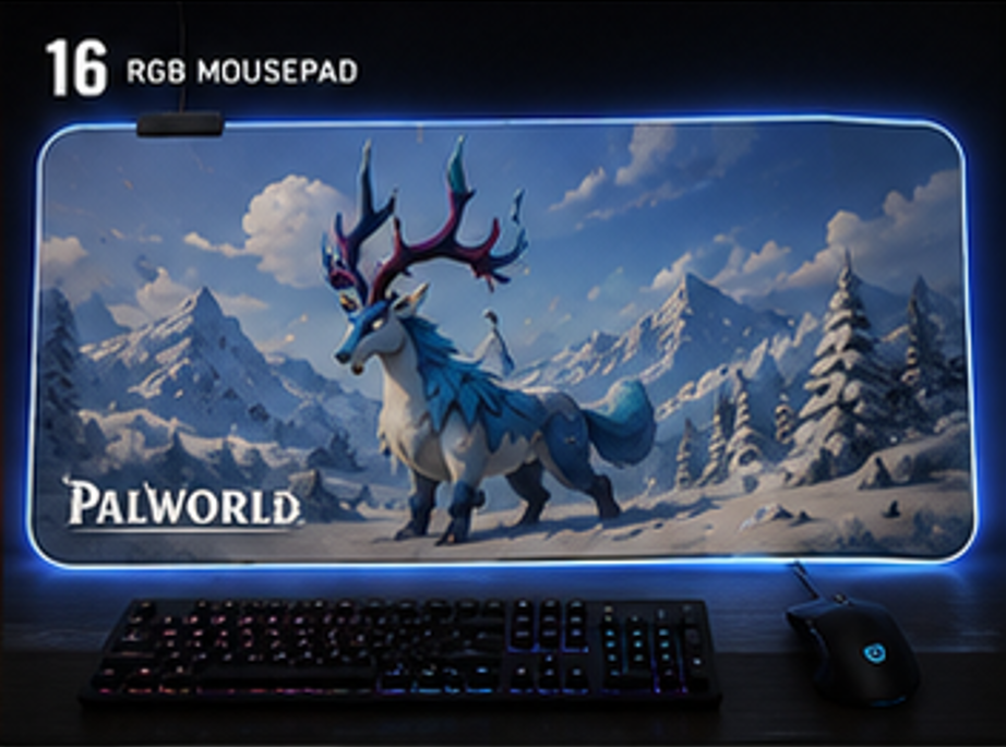 Palworld Frostallion RGB Mouse Pad | XXL Gaming Desk Mat