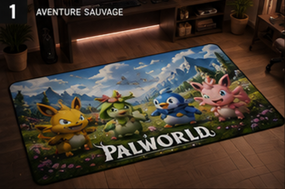 Palworld Character Rug | Gaming Floor Mat & Area Rug