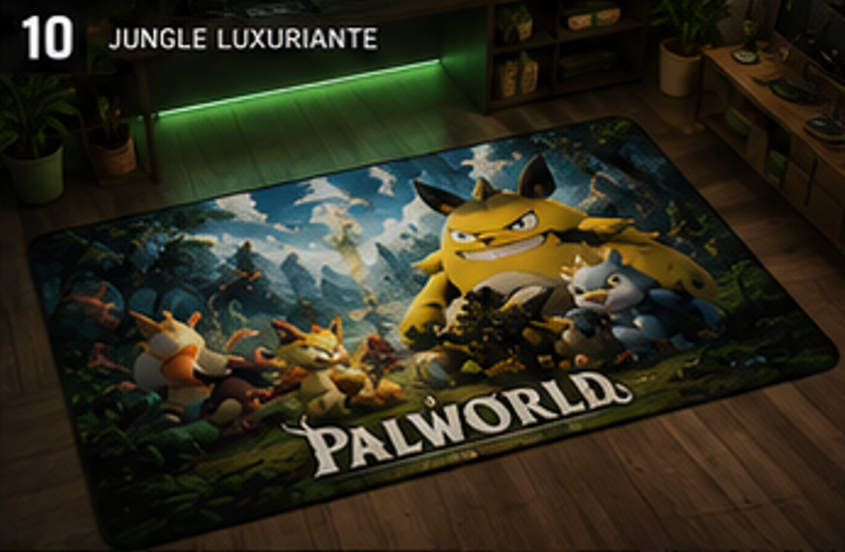 Grizzbolt Jungle Expedition Rug | Palworld Gaming Floor Mat & Area Rug