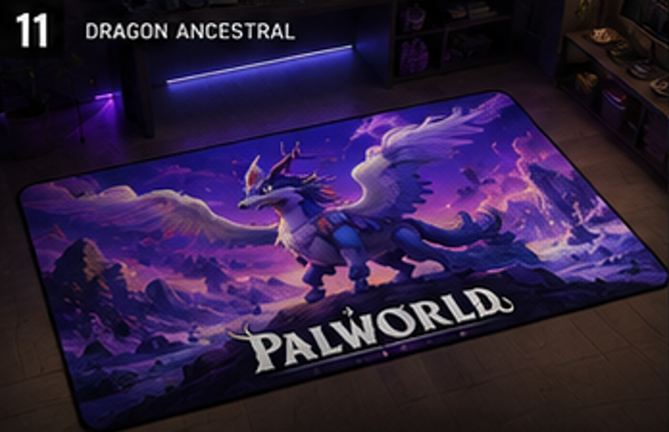 Quivern Celestial Dragon Rug | Palworld Gaming Floor Mat & Area Rug