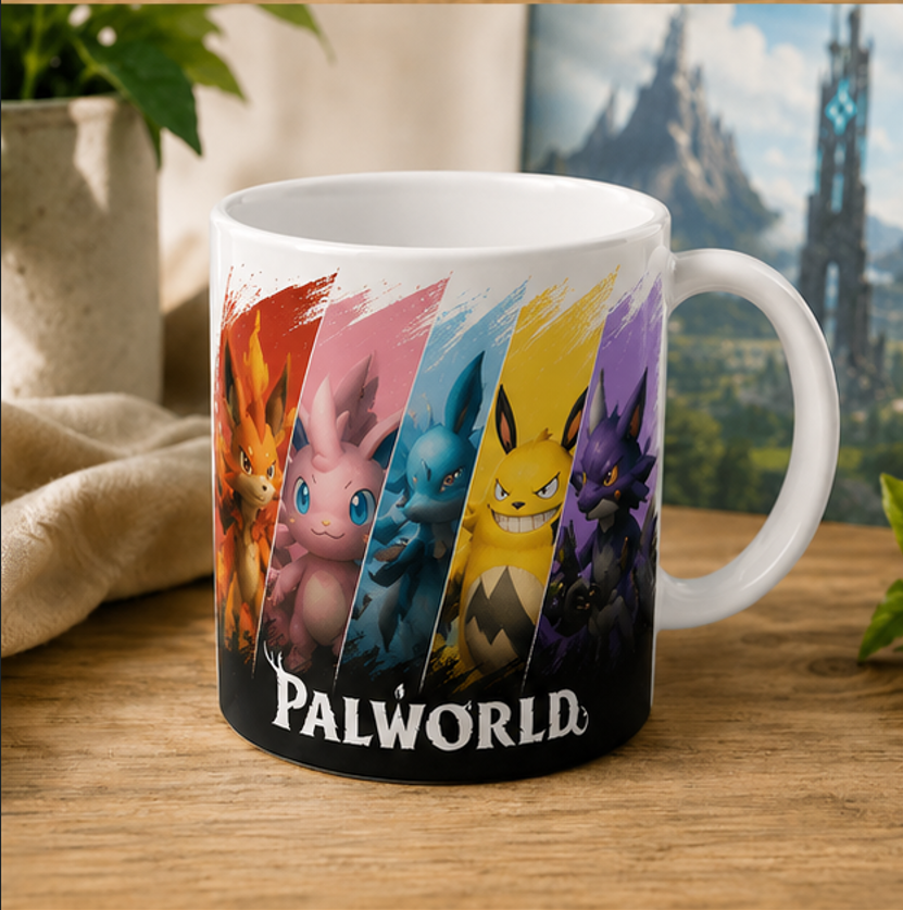 Palworld Character Mug | Colorful Ceramic Gaming Coffee Cup
