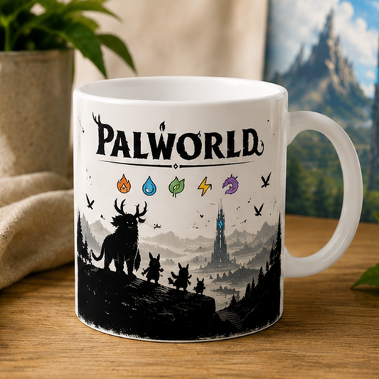 Mug minimaliste Palworld | Tasse à café de jeu en céramique de qualité supérieure