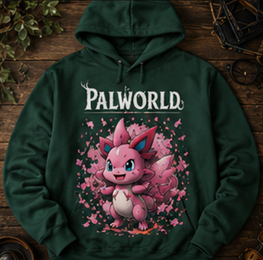 Pinky Blossom Hoodie | Premium Palworld Gaming Pullover