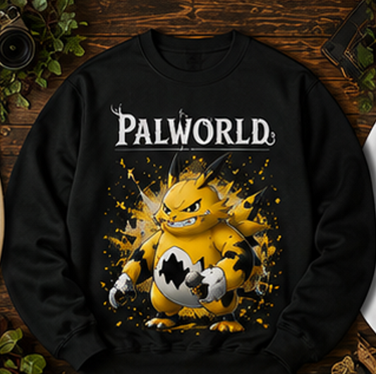 Grizzbolt Thunder Strike Sweatshirt | Premium Palworld Gaming Rundhalspullover