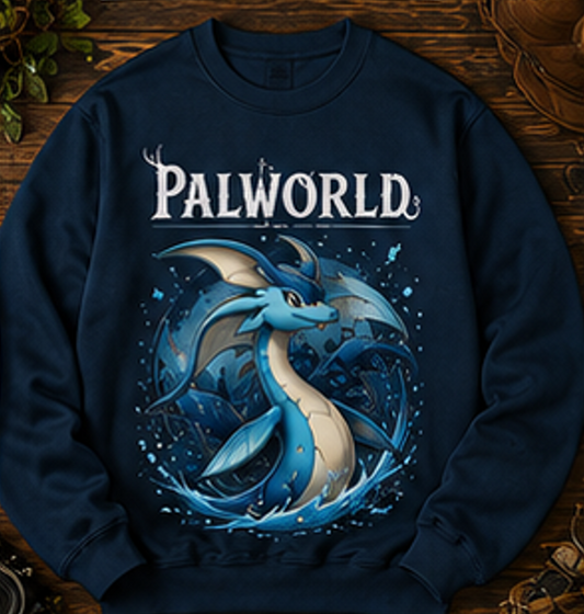 Azurobe Ocean Spirit Sweatshirt | Premium Palworld Gaming Rundhals-Pullover