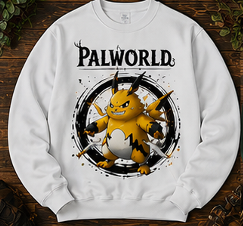 Grizzbolt Thunder Strike Crewneck | Premium Palworld Gaming Sweatshirt