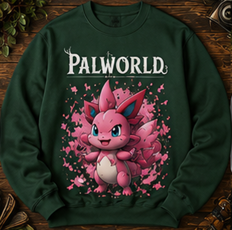 Pinky Blossom Crewneck | Premium Palworld Gaming Sweatshirt