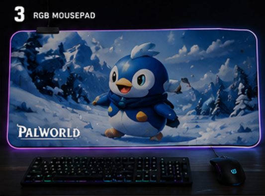 Palworld Pengullet RGB Mouse Pad | XXL Gaming Desk Mat