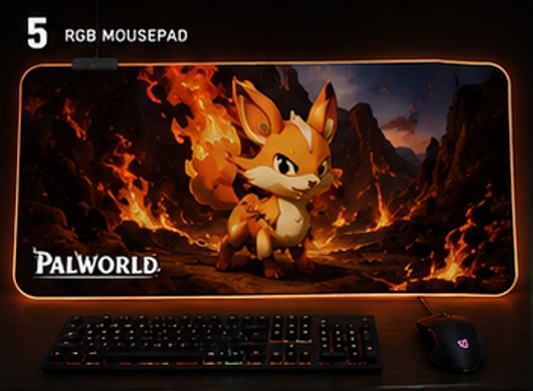 Palworld Foxparks RGB Mouse Pad | XXL Gaming Desk Mat