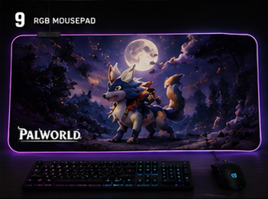 Palworld Direhowl RGB Mouse Pad | XXL Gaming Desk Mat