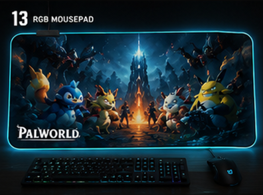 Palworld Adventure RGB Mouse Pad | XXL Gaming Desk Mat