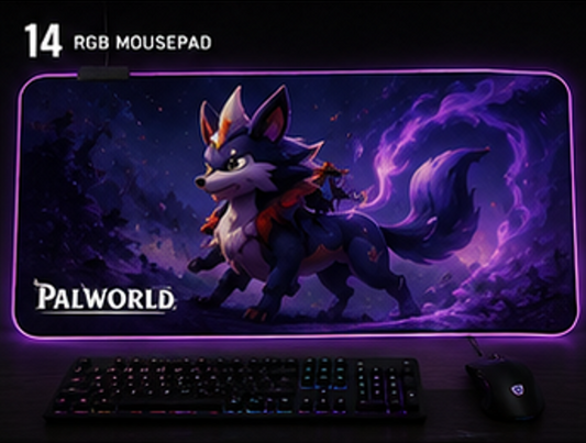 Palworld Direhowl RGB Mouse Pad | XXL Gaming Desk Mat
