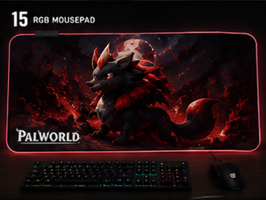 Palworld Shadow Direhowl RGB Mouse Pad | XXL Gaming Desk Mat