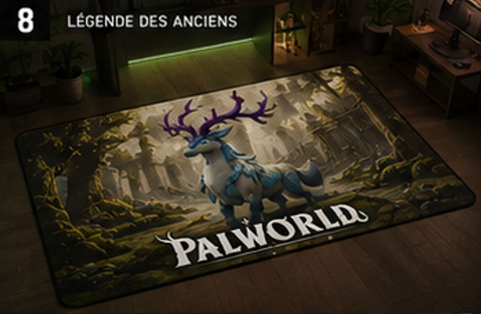 Frostallion Ancient Ruins Rug | Palworld Gaming Floor Mat & Area Rug