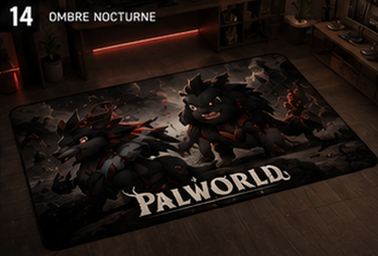 Direhowl & Incineram Shadow Rug | Palworld Gaming Floor Mat & Area Rug