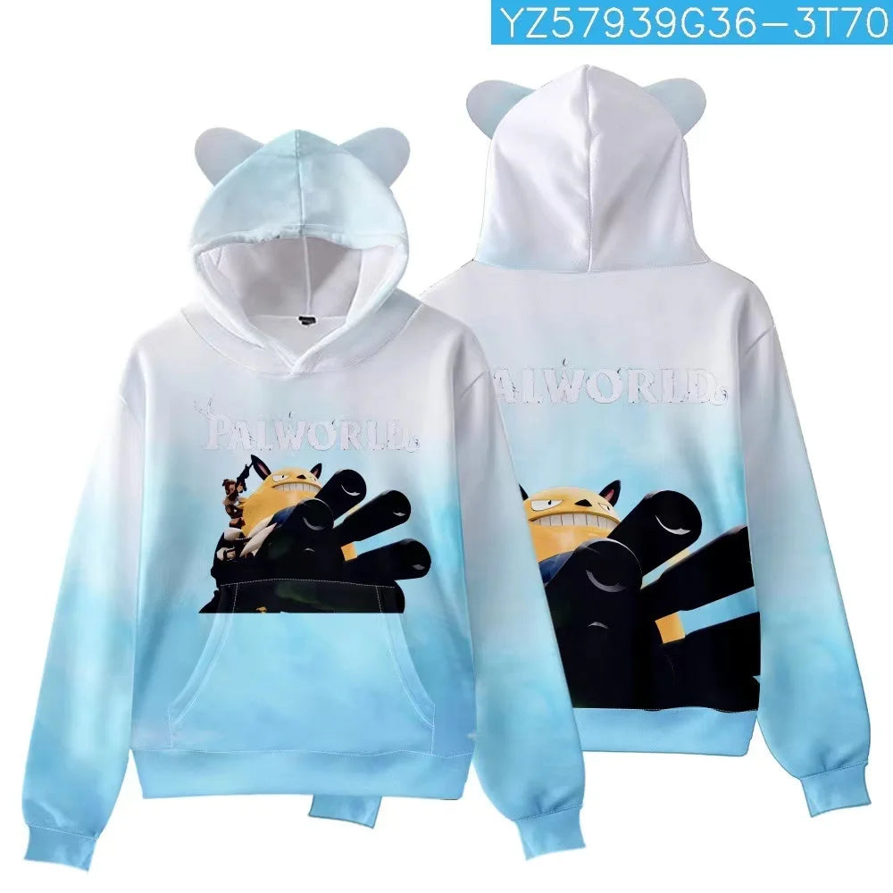 Palworld Character Hoodie | 3D Gaming Pullover for Kids & Adults