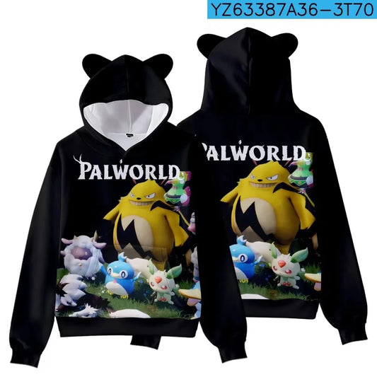 Palworld Character Hoodie | 3D Gaming Pullover for Kids & Adults