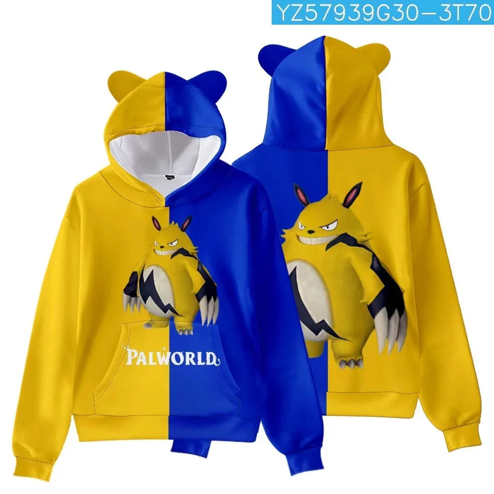 Palworld Character Hoodie | 3D Gaming Pullover for Kids & Adults