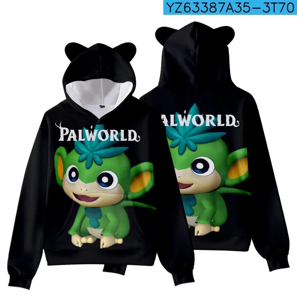 Palworld Character Hoodie | 3D Gaming Pullover for Kids & Adults