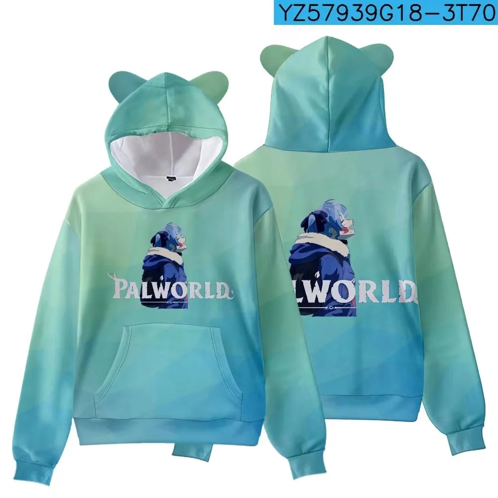 Palworld Character Hoodie | 3D Gaming Pullover for Kids & Adults