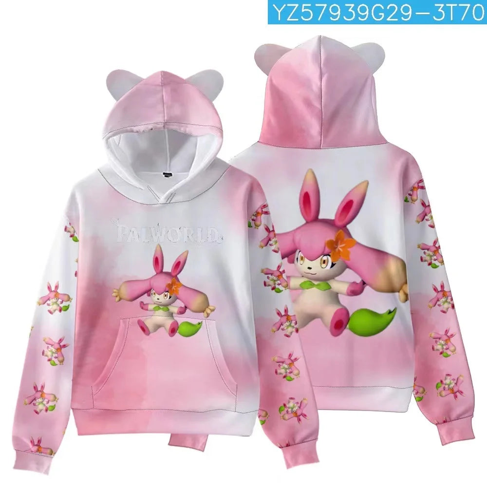 Palworld Character Hoodie | 3D Gaming Pullover for Kids & Adults