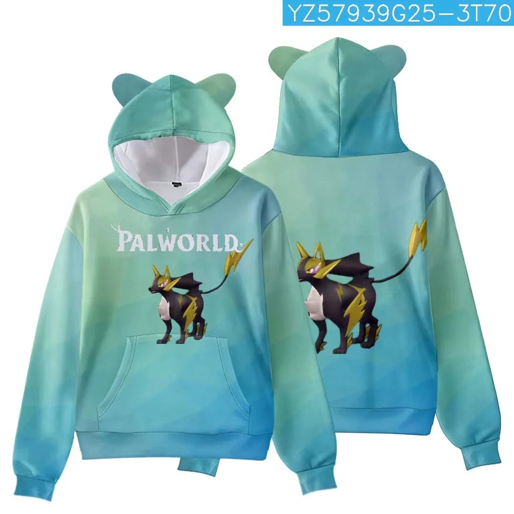 Palworld Character Hoodie | 3D Gaming Pullover for Kids & Adults