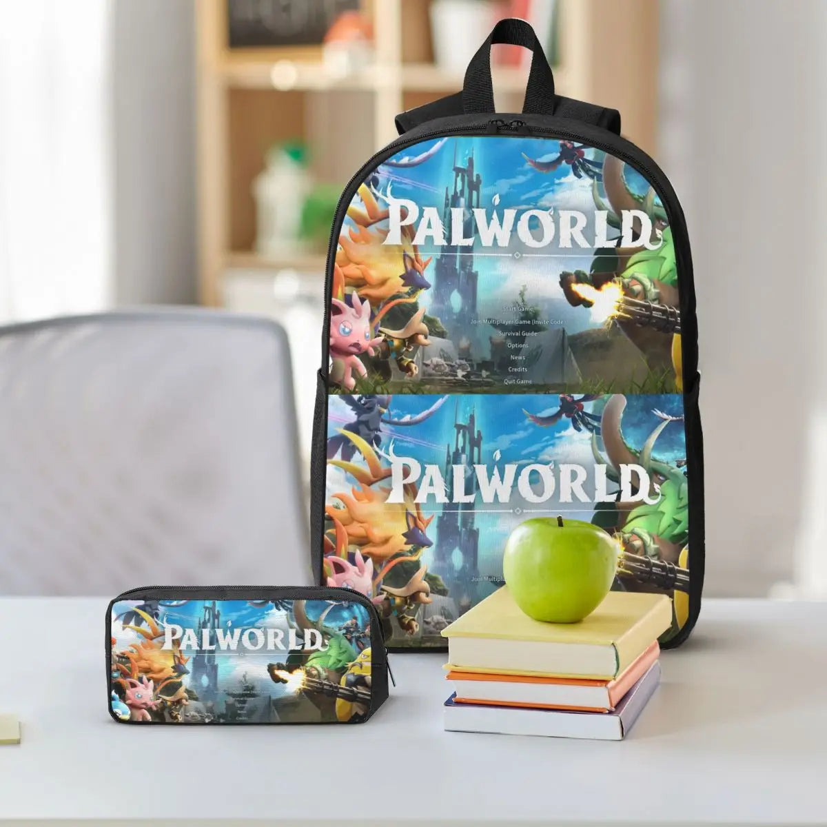 Palworld Backpack Set | 3PCS School Bag, Lunch Bag & Pencil Case