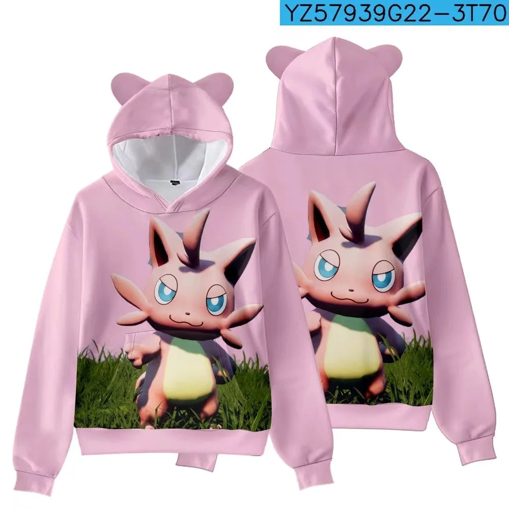 Palworld Character Hoodie | 3D Gaming Pullover for Kids & Adults