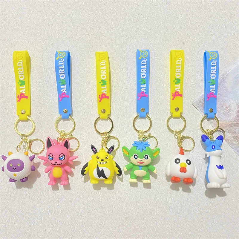 Palworld Cartoon Figure Keychain | Cute PVC Gaming Keyring