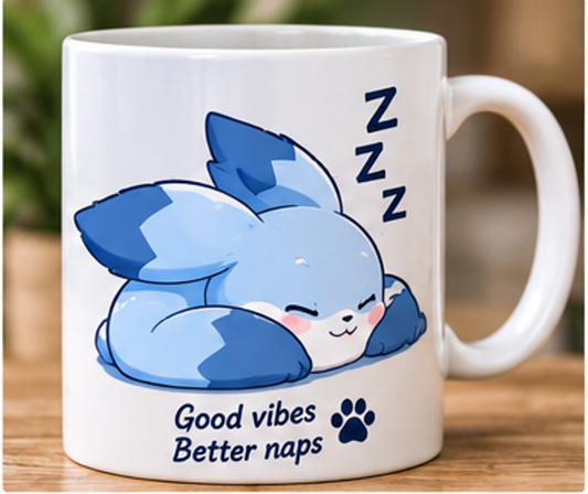 Chillet Palworld mug with sleeping character design